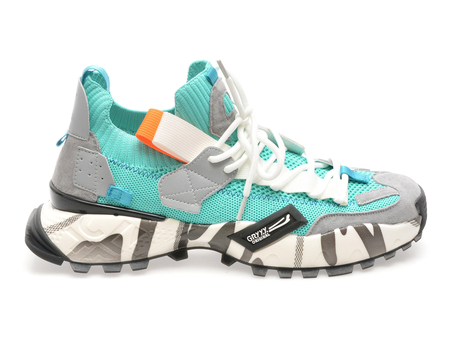 Pantofi sport GRYXA portocalii, 18159, din material textil