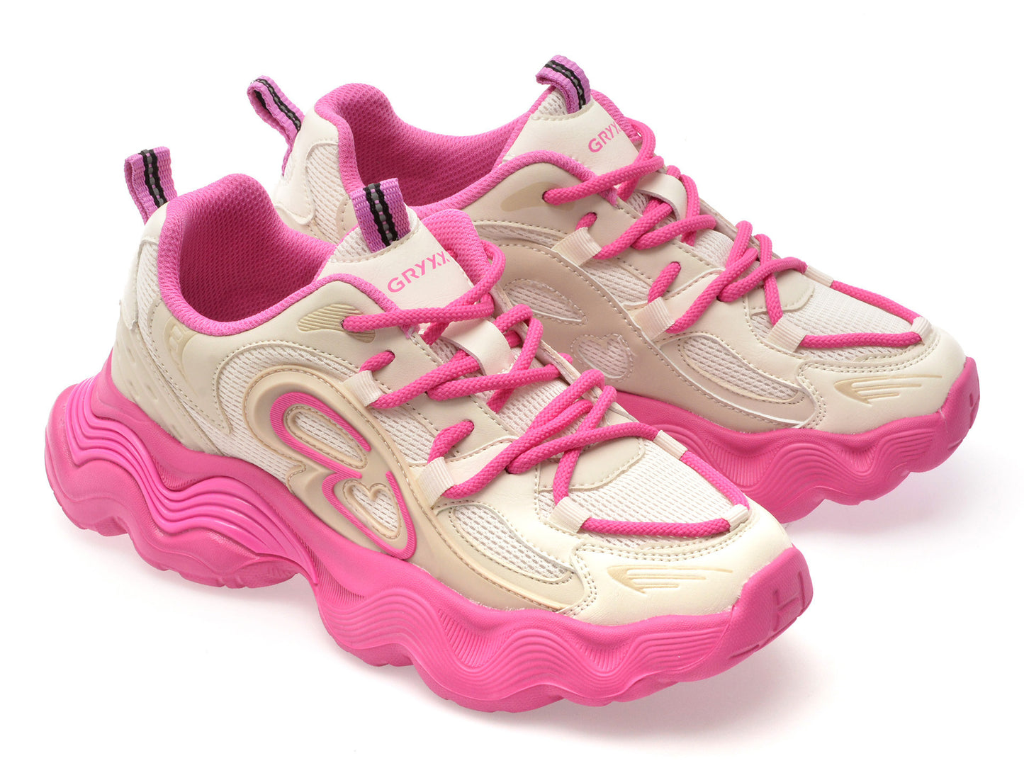 Pantofi sport GRYXA fucsia, 36398, din material textil