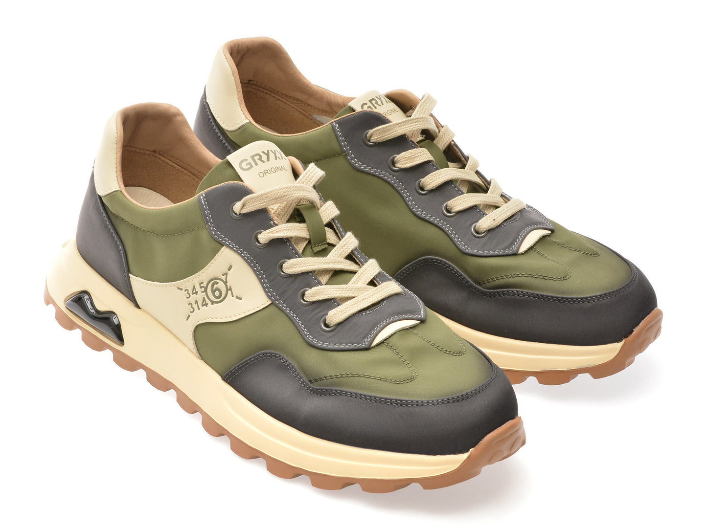 Pantofi sport GRYXA kaki, 5771, din material textil