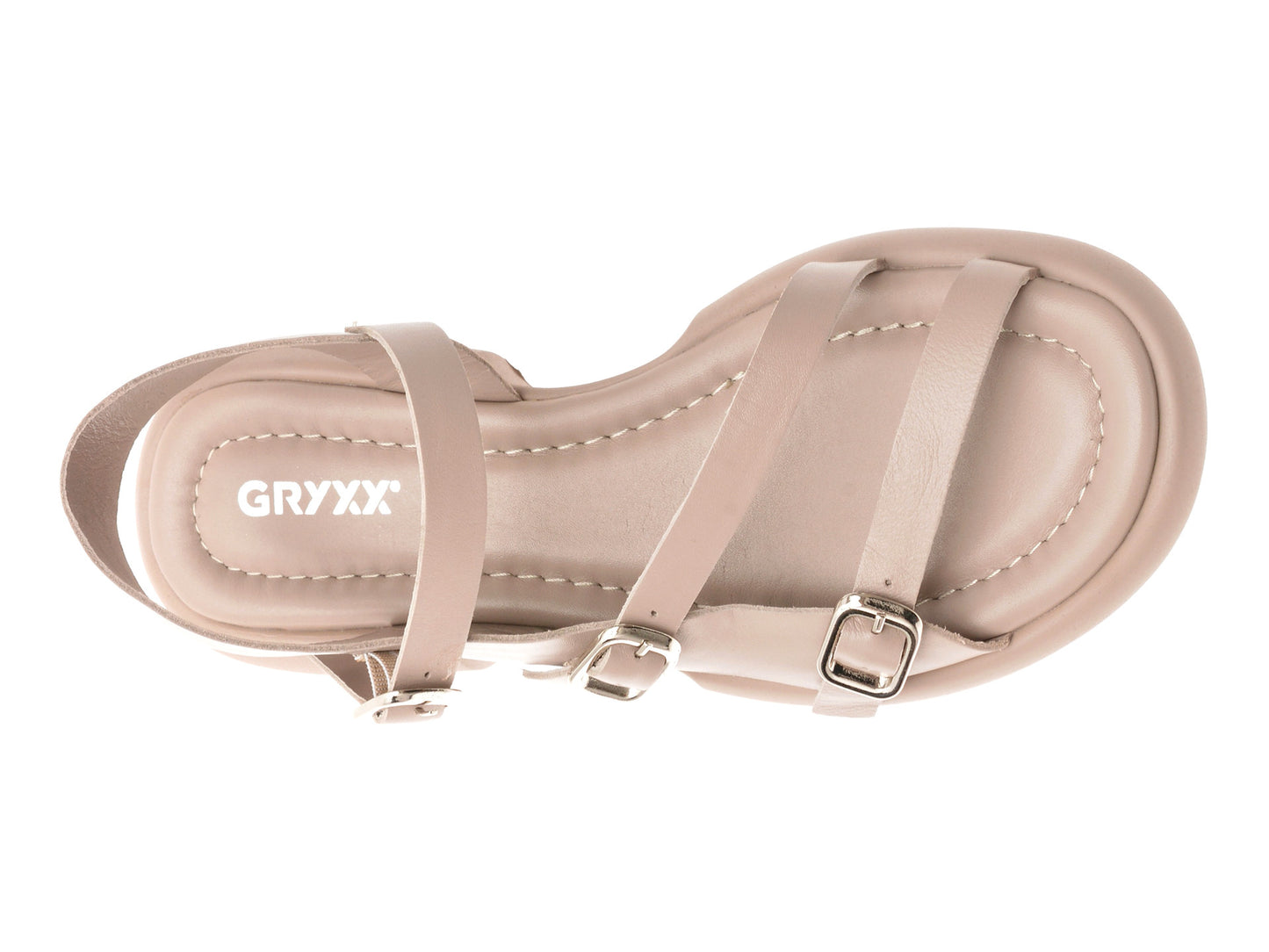 Sandale GRYXA gri, 734110, din piele naturala