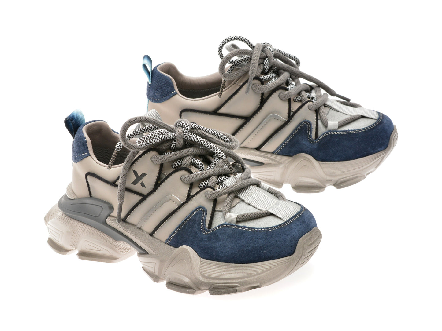 Pantofi sport GRYXA negri, 5752, din piele ecologica