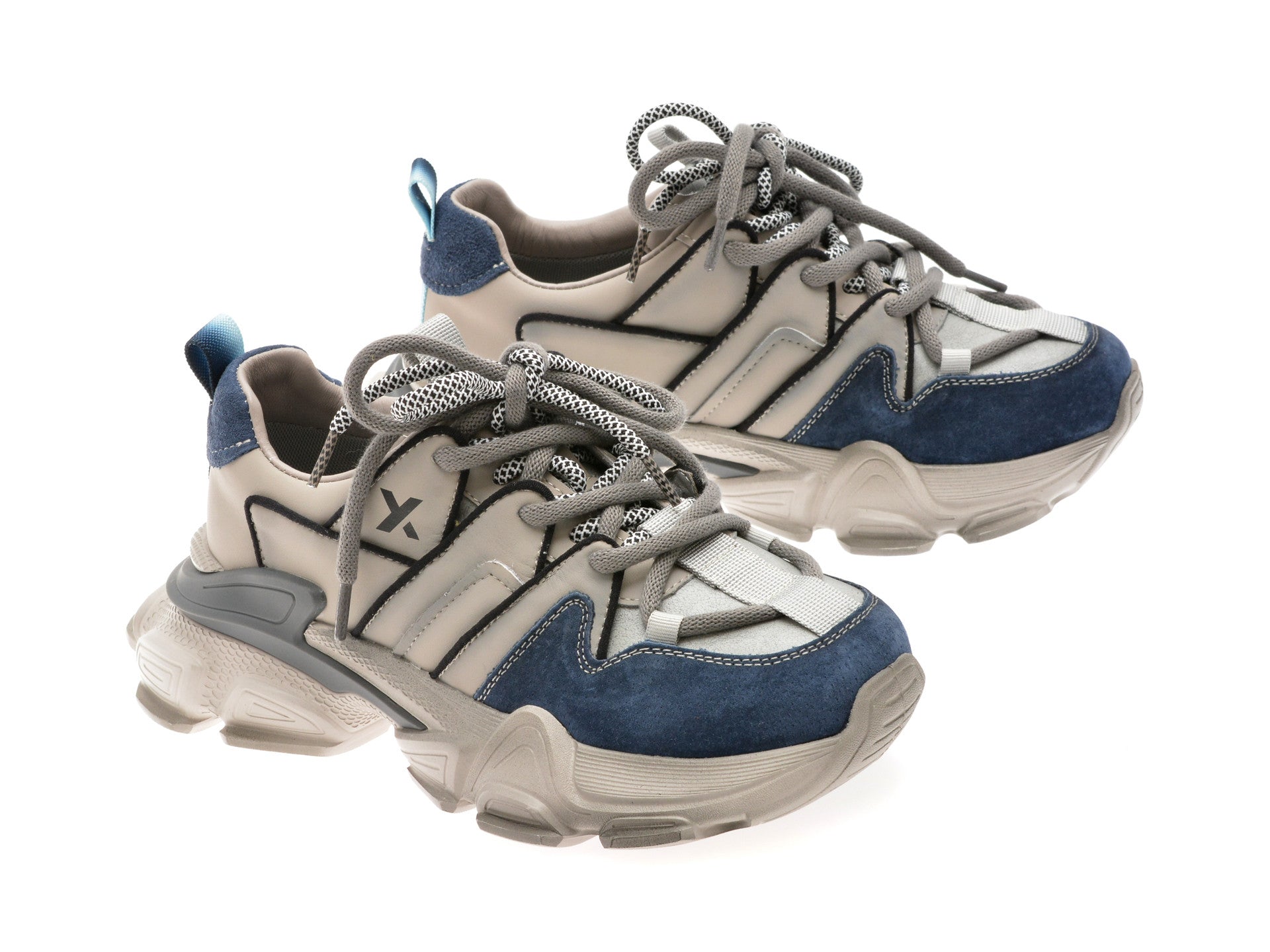 Pantofi sport GRYXA negri, 5752, din piele ecologica