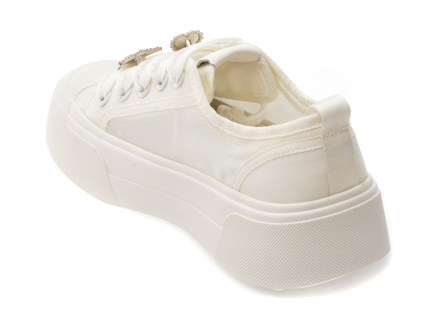 Pantofi sport GRYXA albi, 1092, din material textil