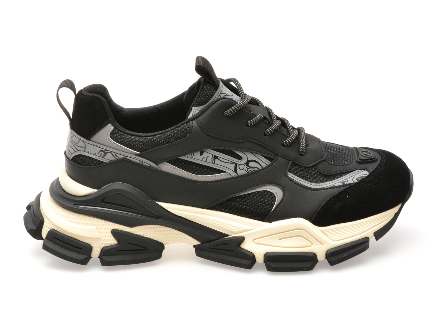 Pantofi sport GRYXA negri, 110031, din material textil