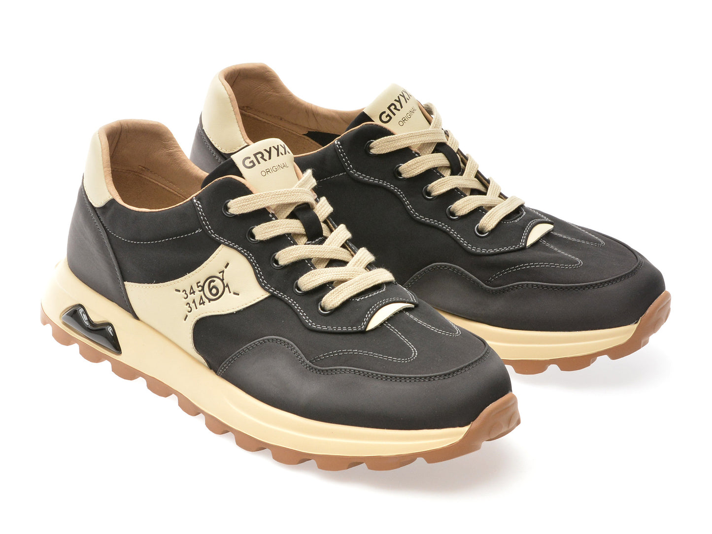 Pantofi sport GRYXA kaki, 5771, din material textil