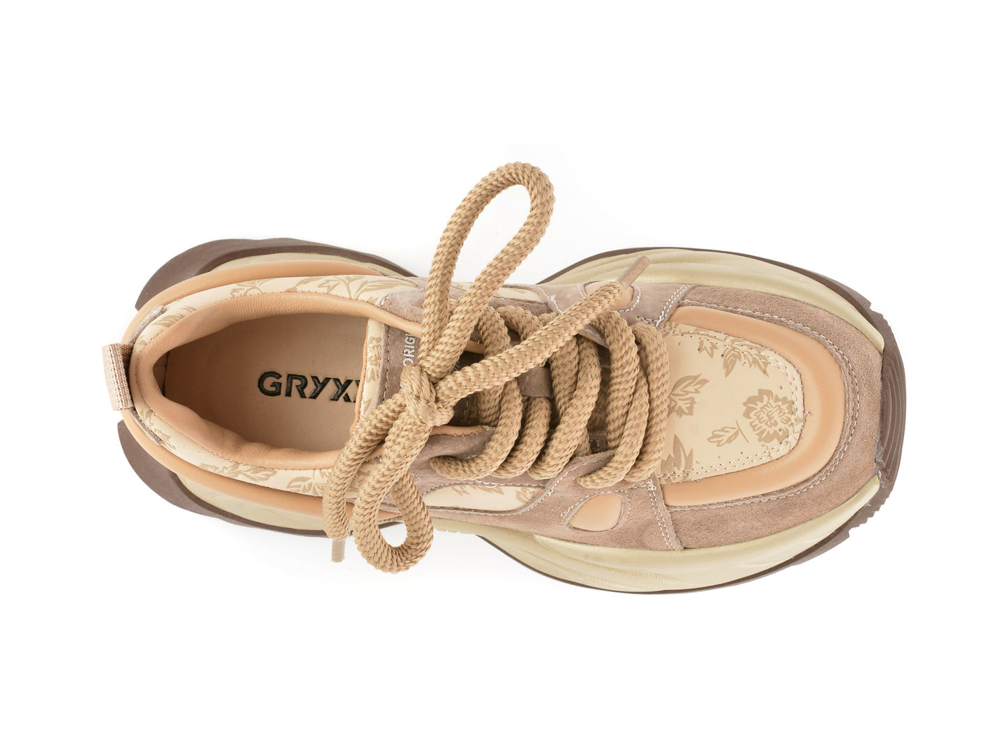 Pantofi sport GRYXA nude, 2388, din piele ecologica