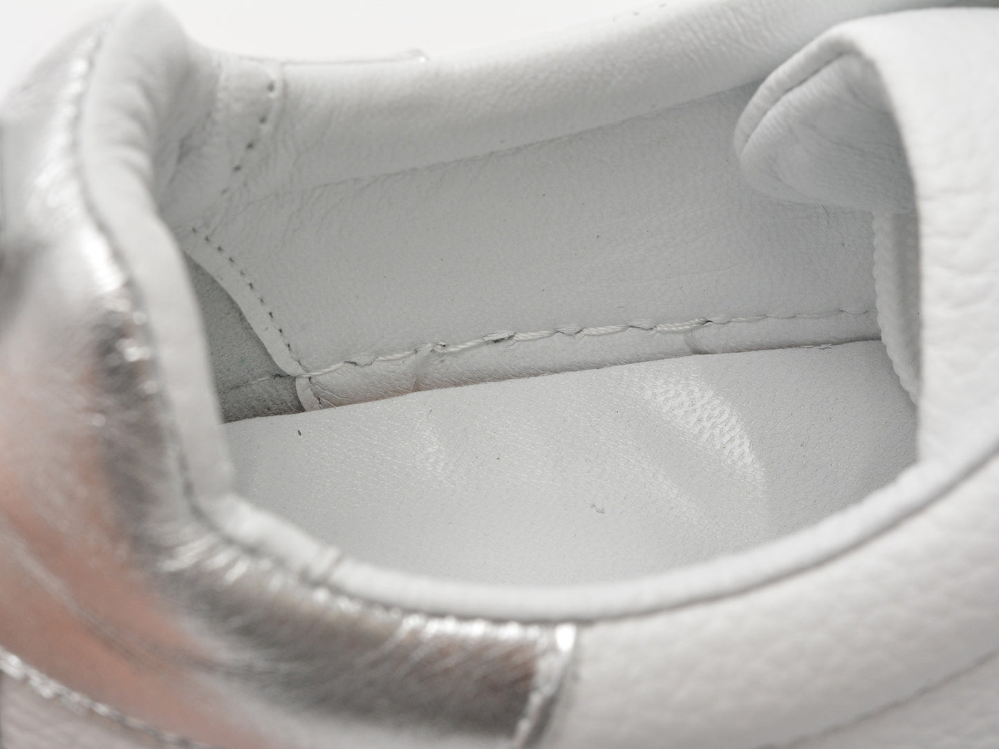Pantofi sport GRYXA albi, MN2320, din piele naturala