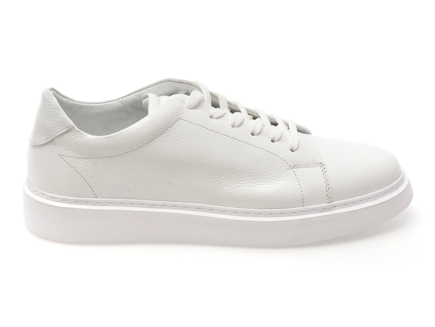 Pantofi sport GRYXA albi, M7162, din piele naturala