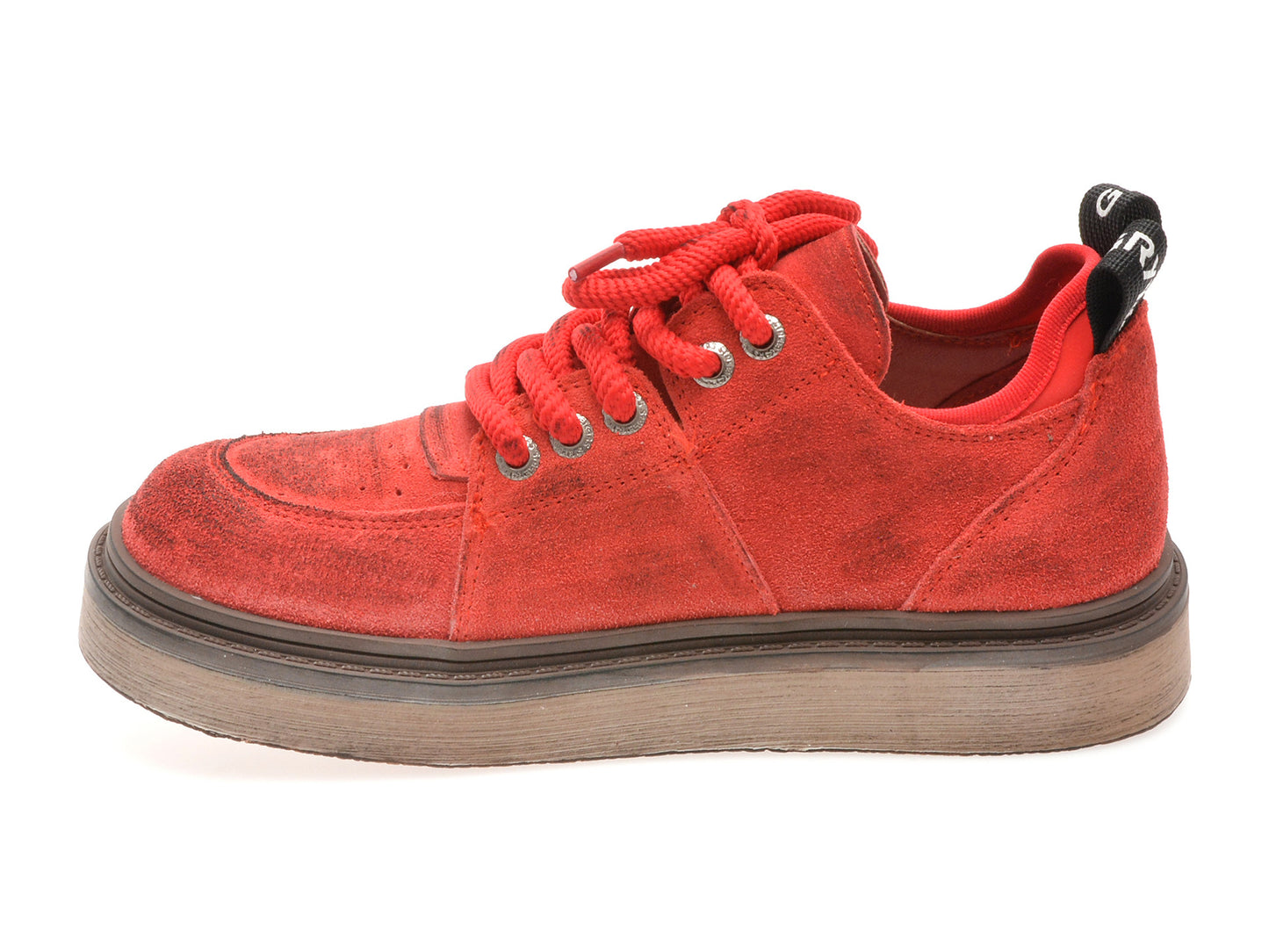 Pantofi sport GRYXA rosii, 10221, din piele intoarsa