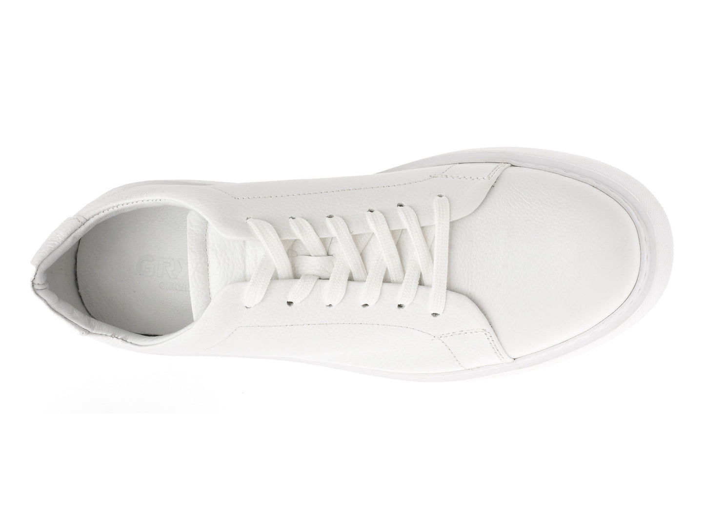 Pantofi sport GRYXA albi, M7162, din piele naturala