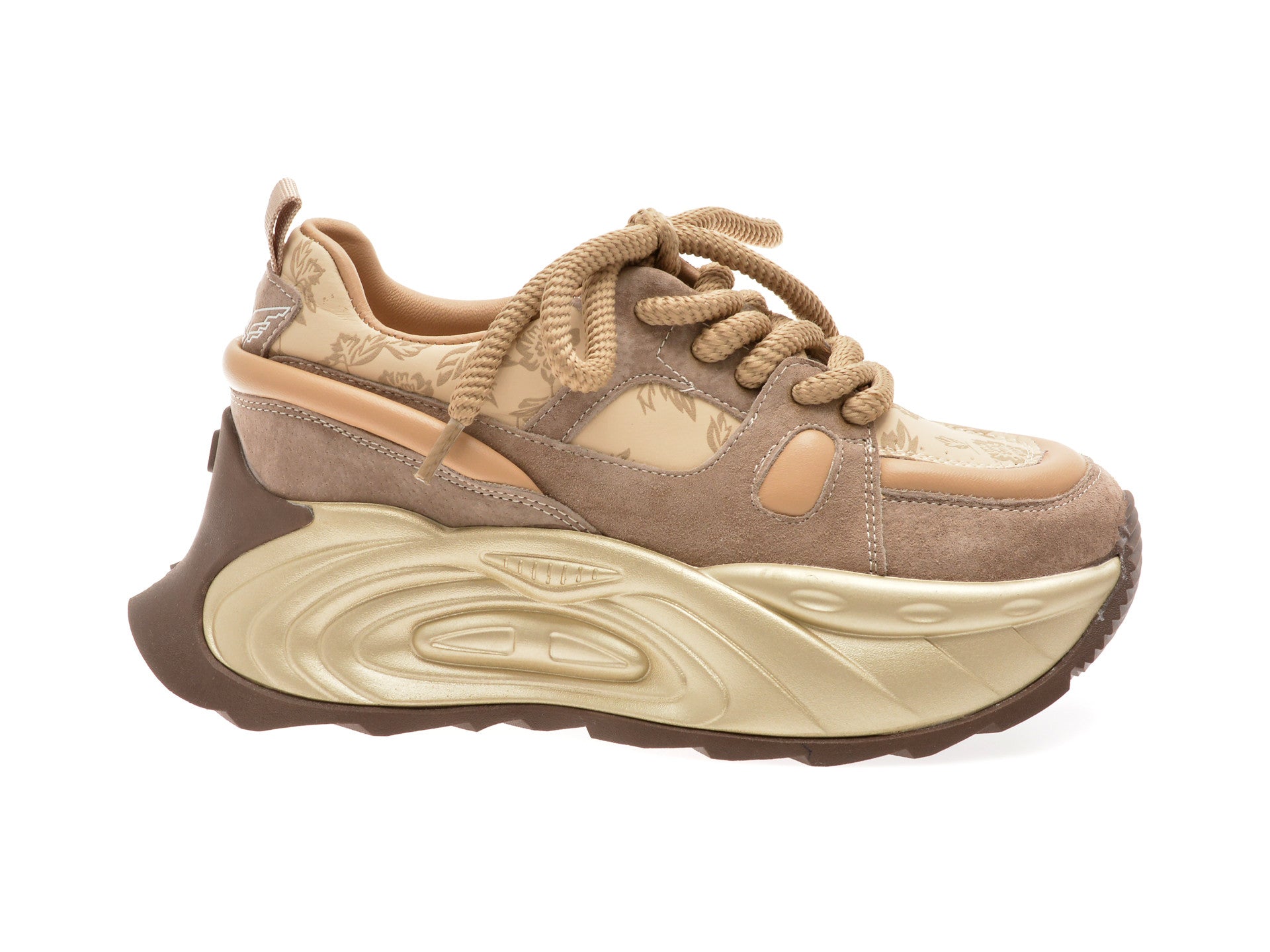Pantofi sport GRYXA nude, 2388, din piele ecologica