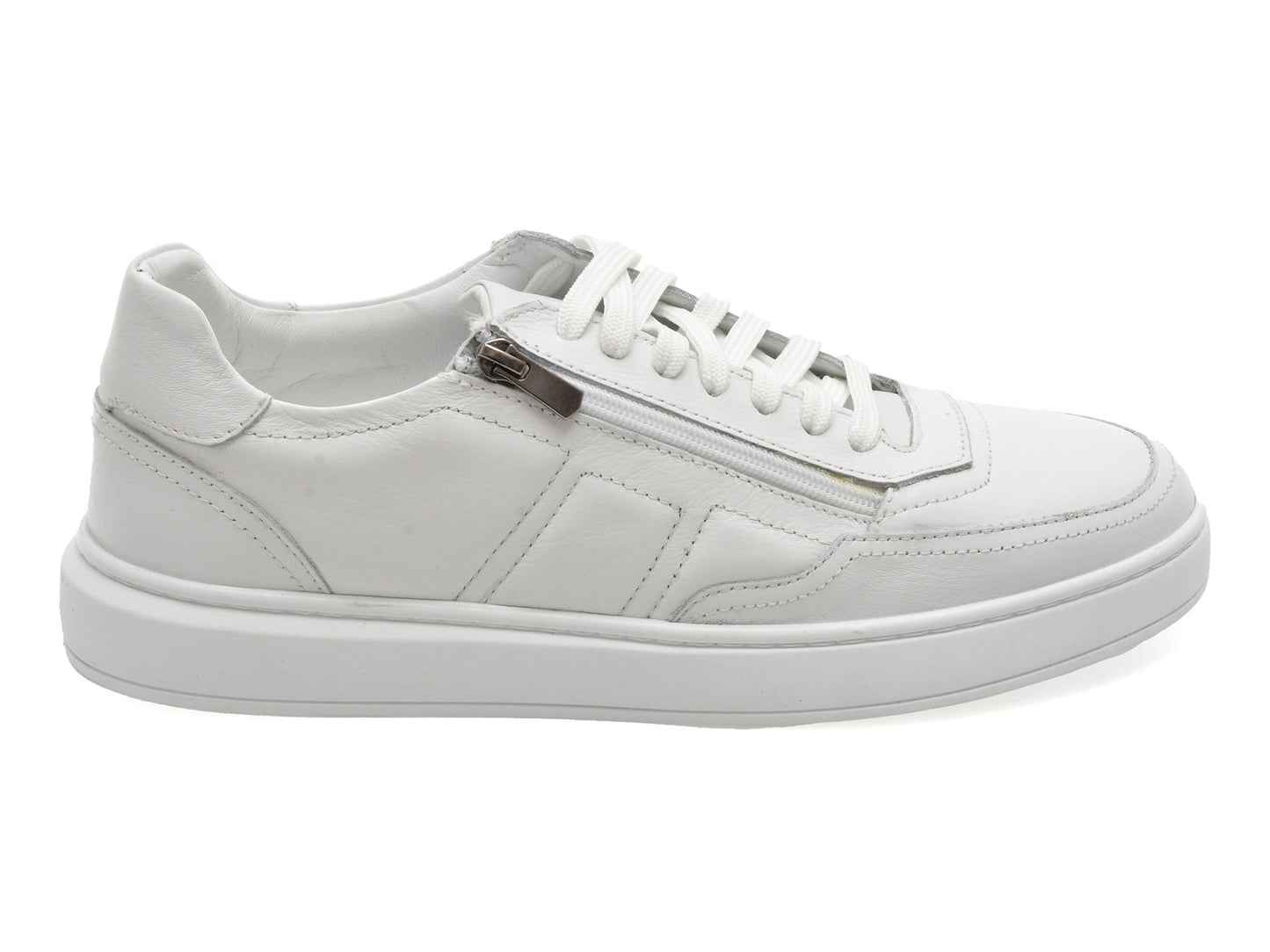 Pantofi sport GRYXA albi, MB1200, din piele naturala