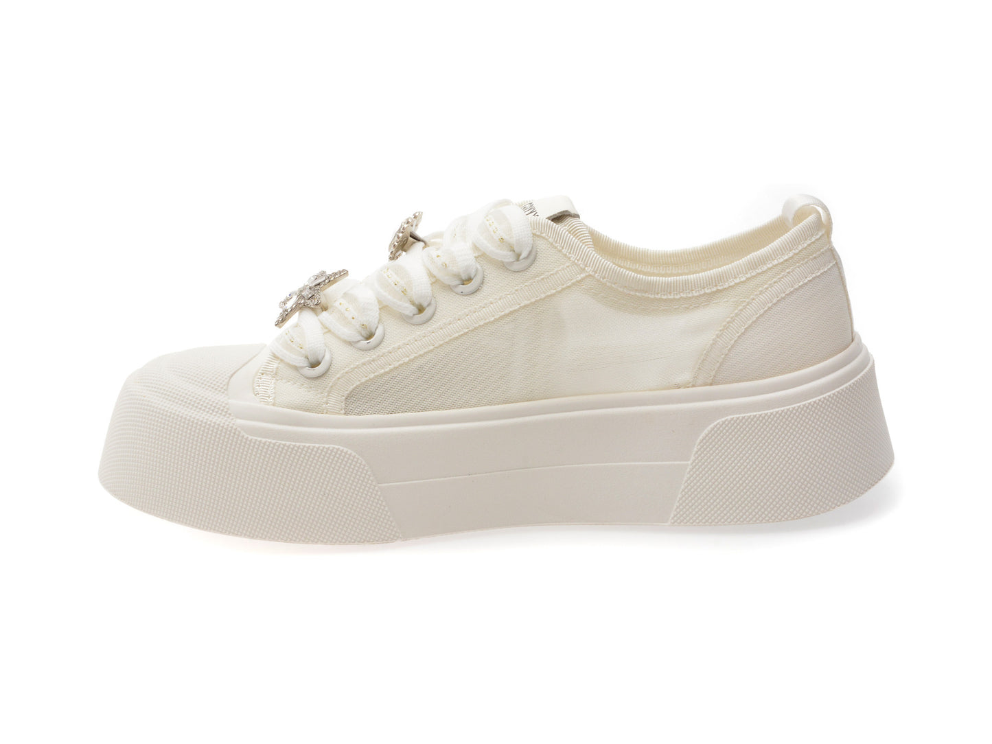 Pantofi sport GRYXA albi, 1092, din material textil