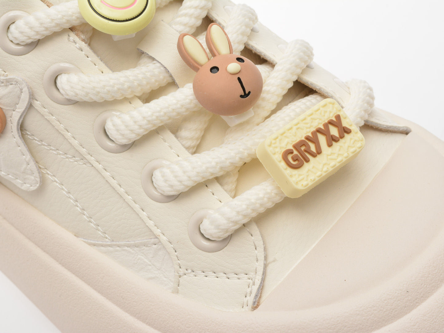 Pantofi sport GRYXA albi, 6857, din piele naturala