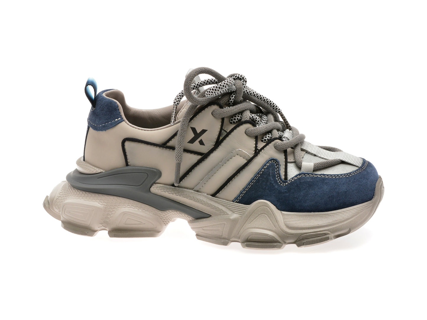Pantofi sport GRYXA negri, 5752, din piele ecologica