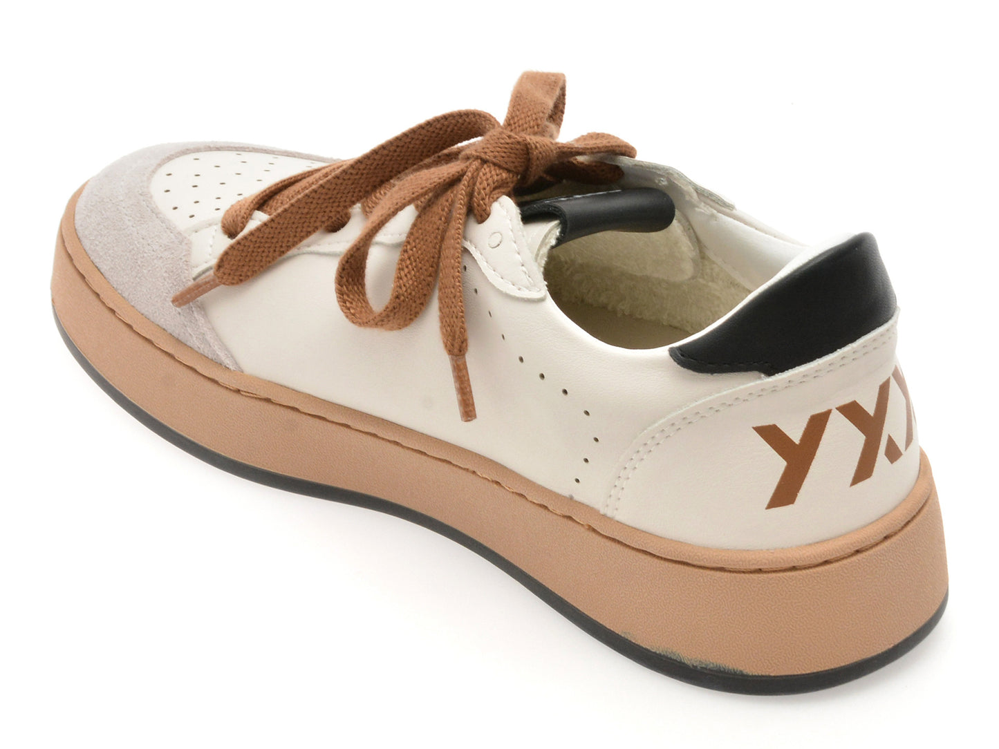 Pantofi sport GRYXA albi, 67338, din piele ecologica