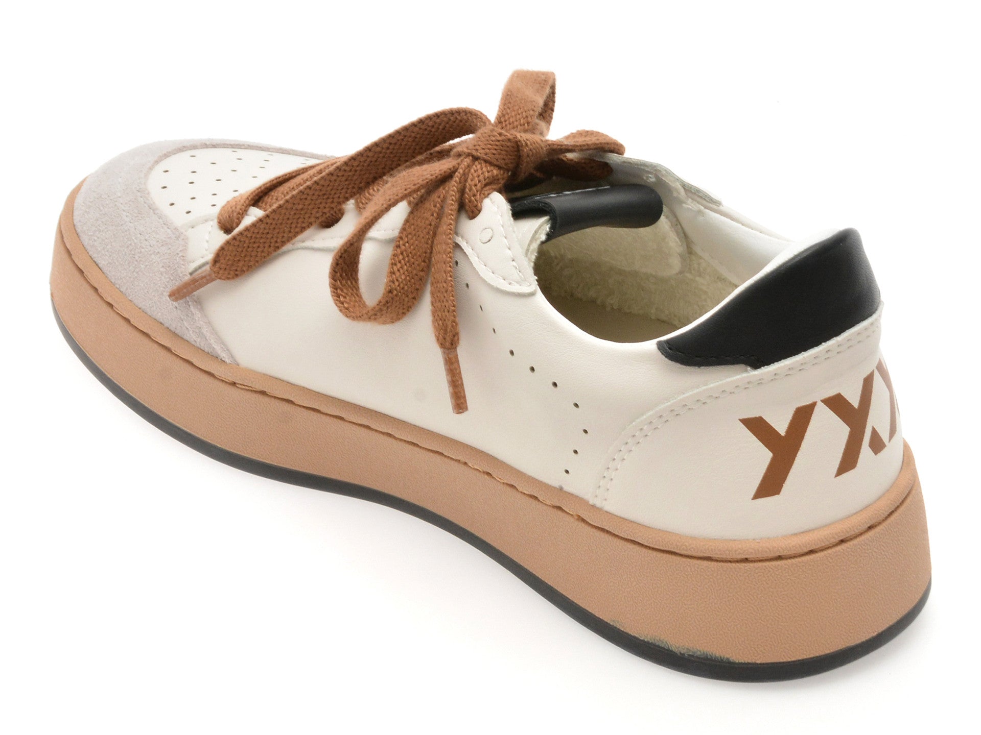 Pantofi sport GRYXA albi, 67338, din piele ecologica