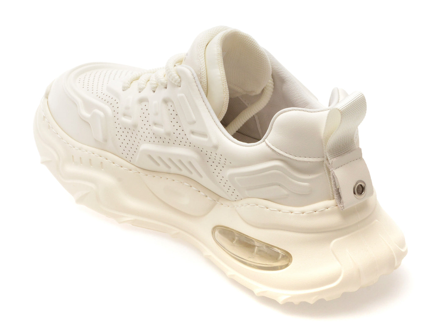 Pantofi sport GRYXA albi, 69005, din piele naturala