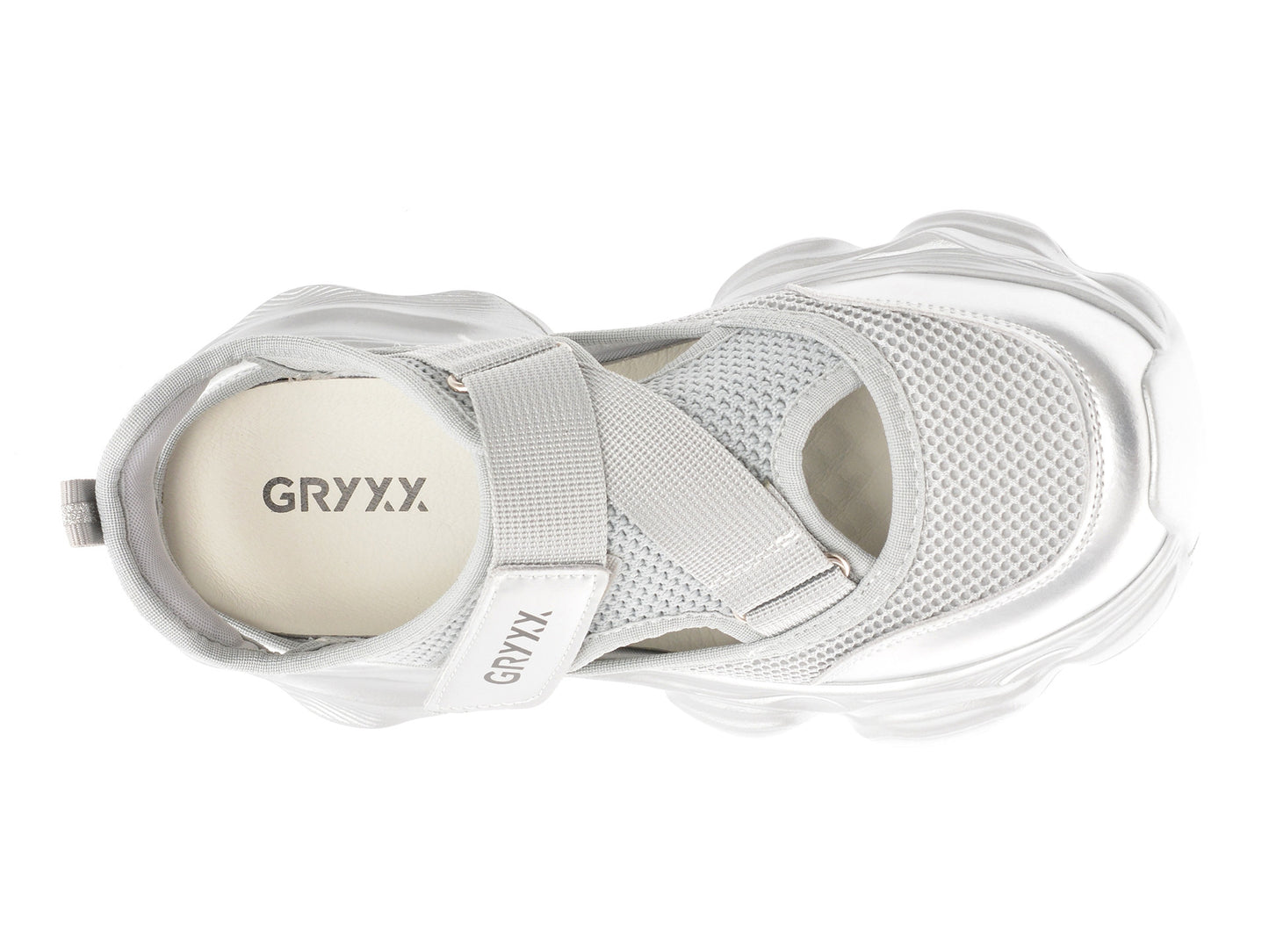 Pantofi sport GRYXA argintii, 537, din material textil