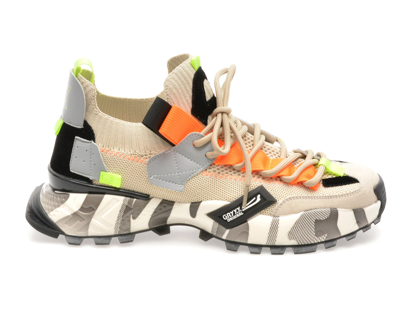 Pantofi sport GRYXA portocalii, 18159, din material textil