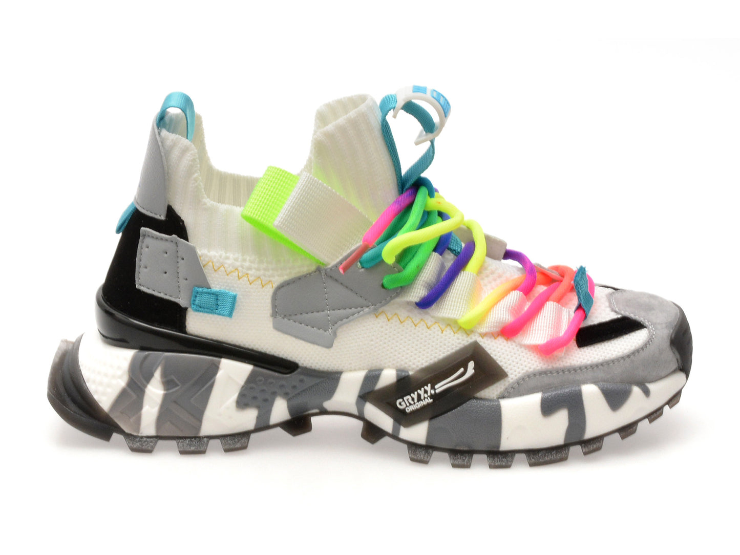 Pantofi sport GRYXA portocalii, 18159, din material textil
