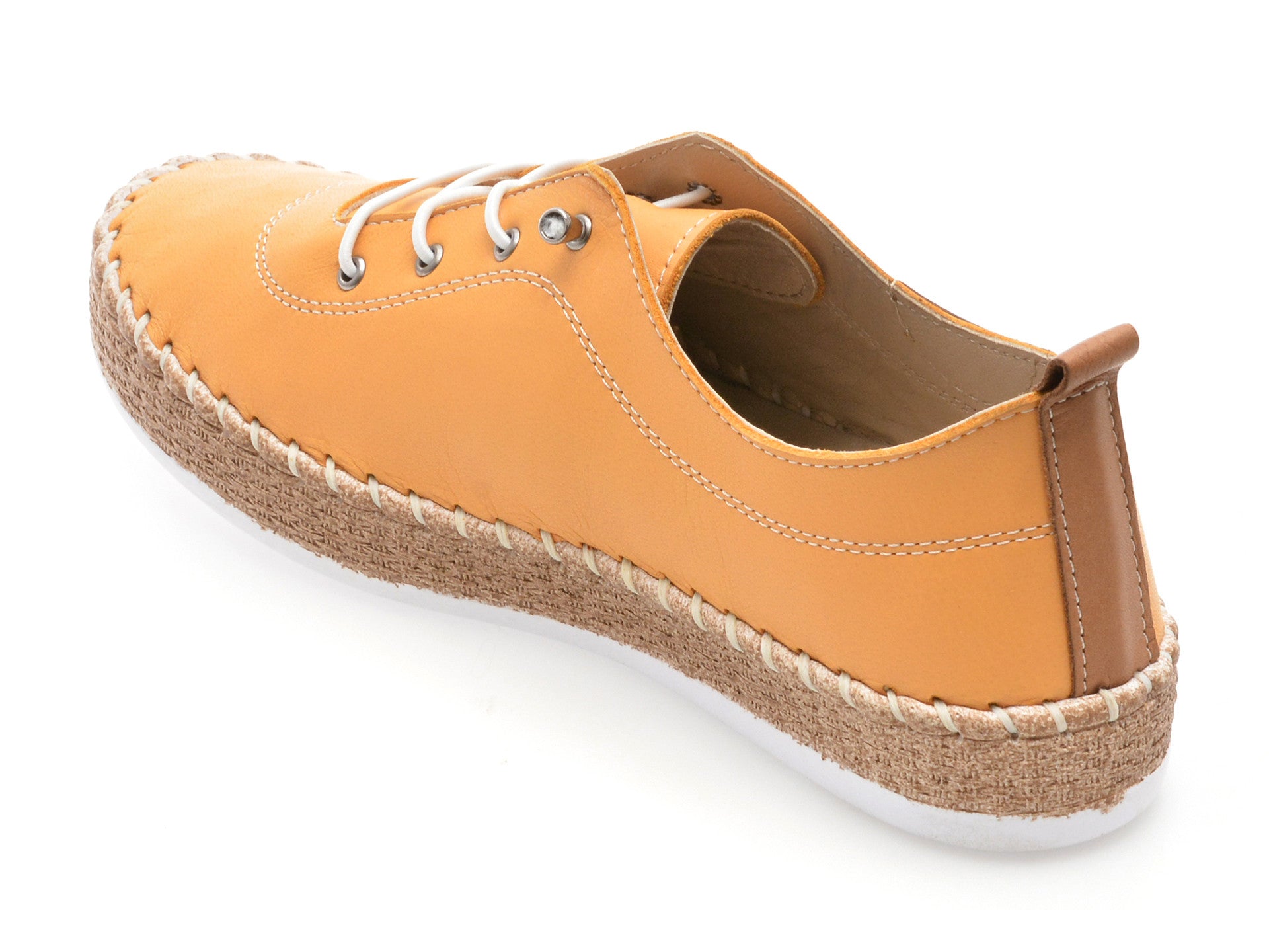 Pantofi GRYXA galbeni, EV3016, din piele naturala