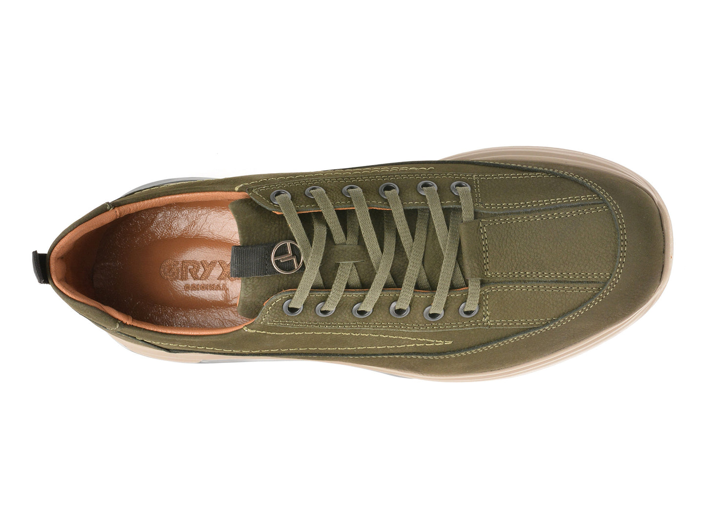 Pantofi sport GRYXA maro, LS2404, din piele naturala
