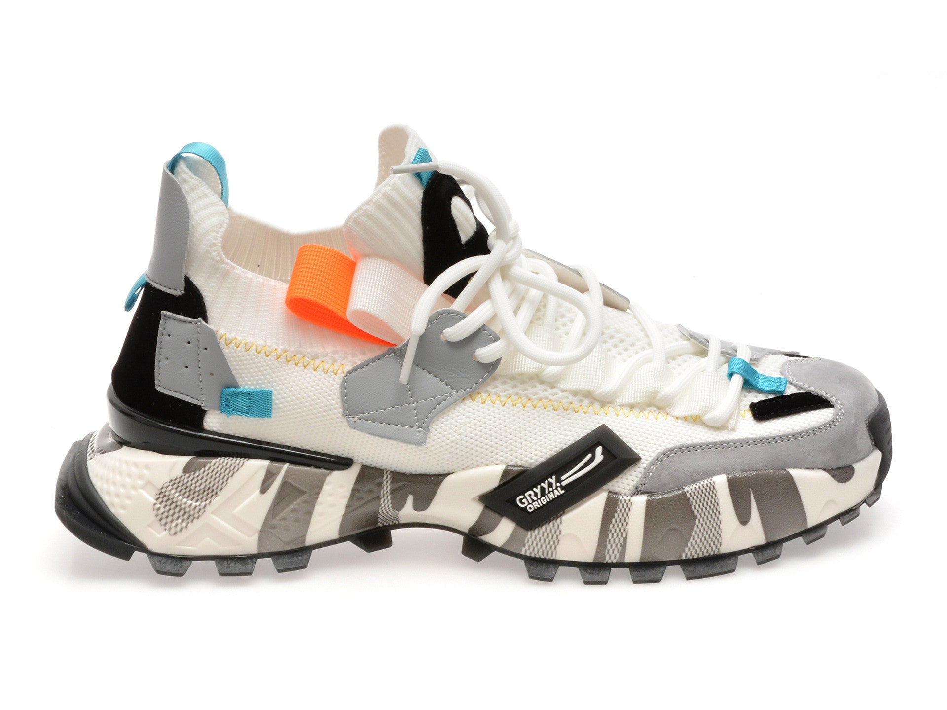 Pantofi sport GRYXA portocalii, 18159, din material textil