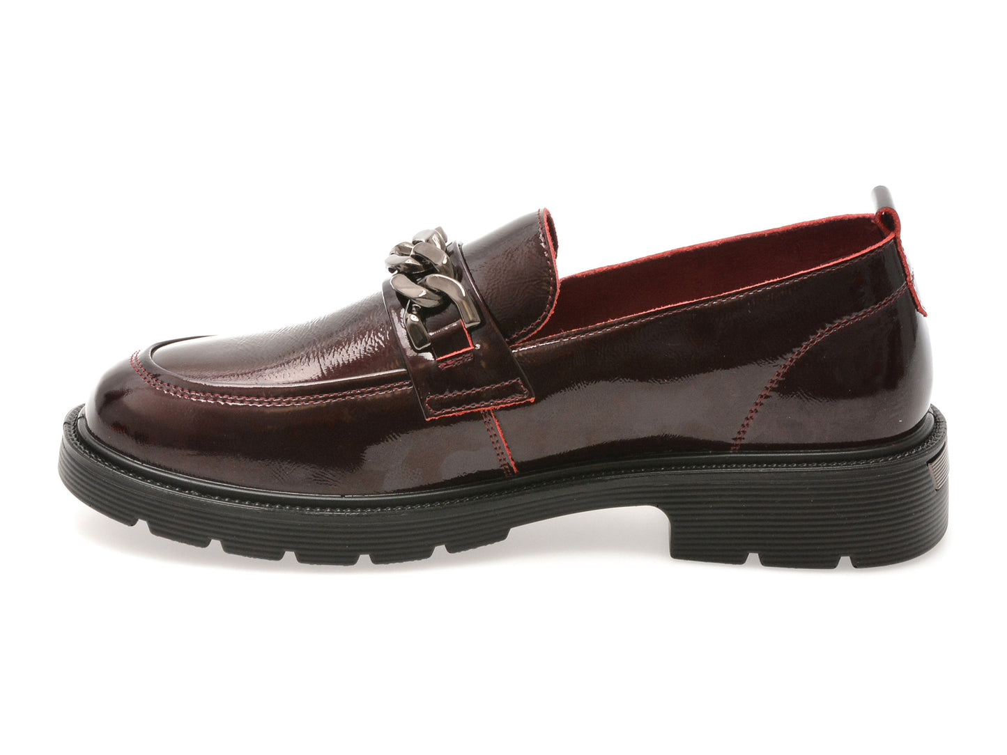 Mocasini GRYXA gri, 911, din piele naturala lacuita