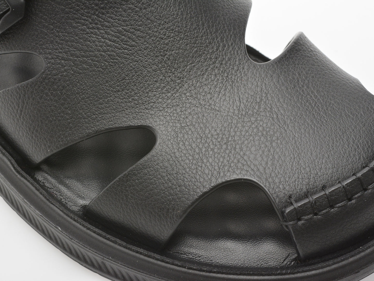 Sandale GRYXA negre, 25SS03, din piele naturala