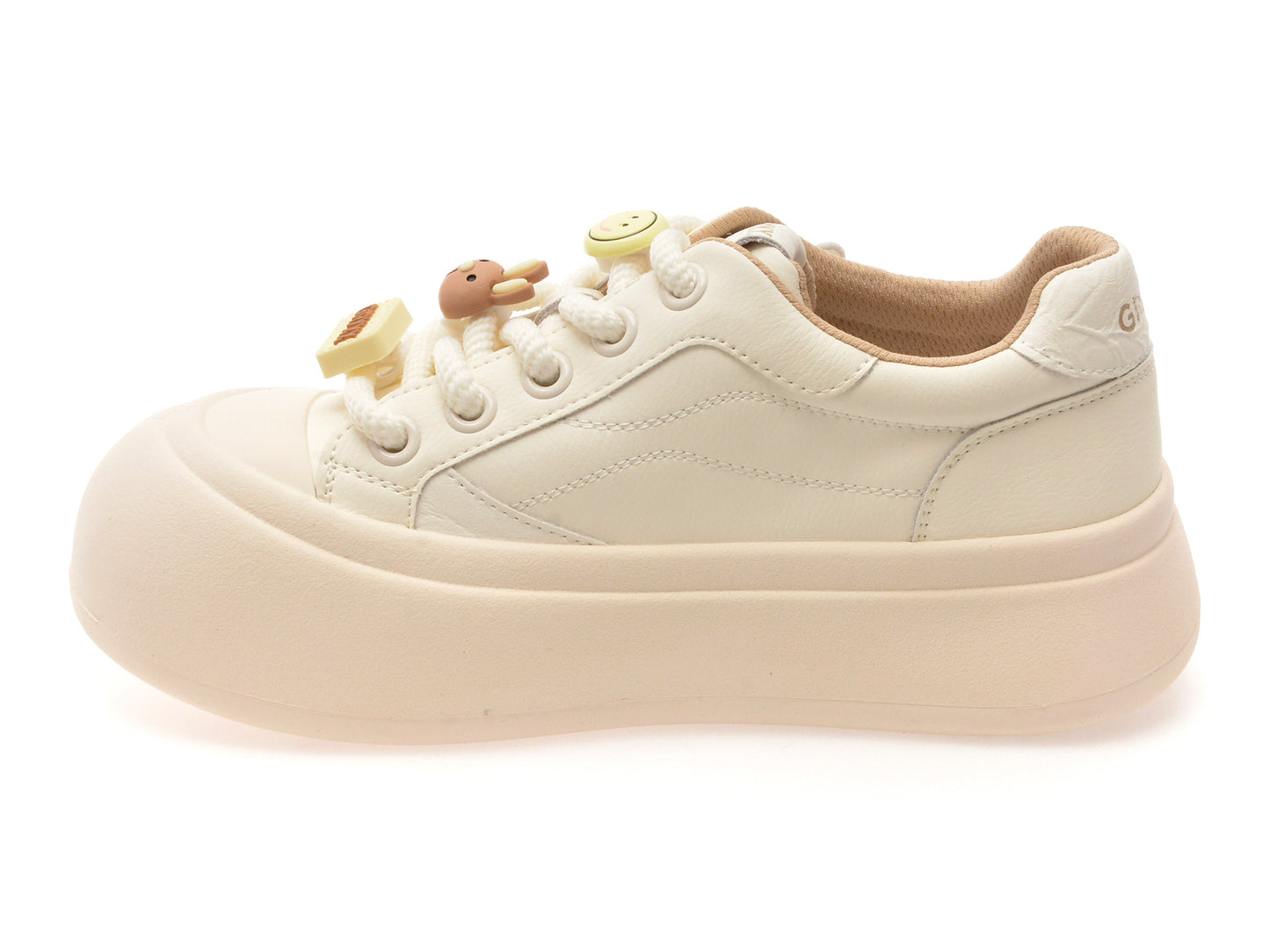 Pantofi sport GRYXA albi, 6857, din piele naturala