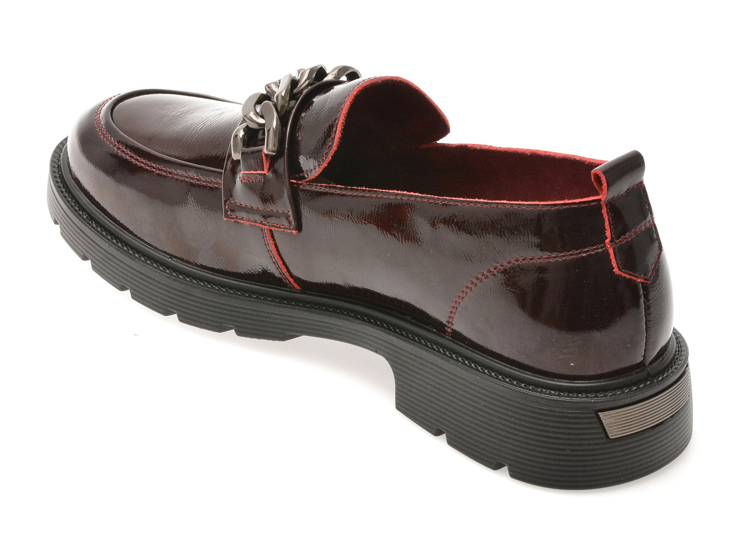 Mocasini GRYXA gri, 911, din piele naturala lacuita