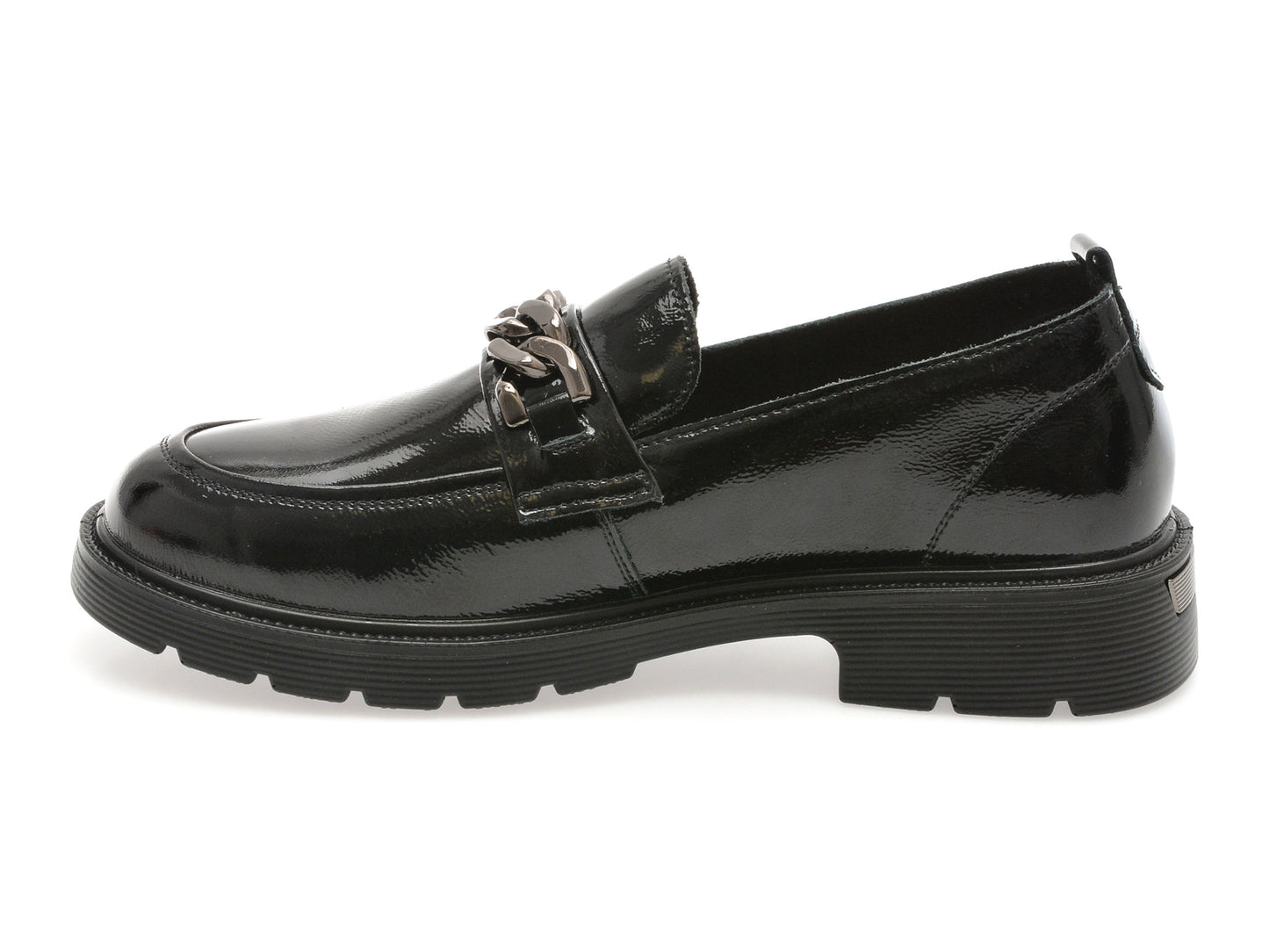 Mocasini GRYXA gri, 911, din piele naturala lacuita