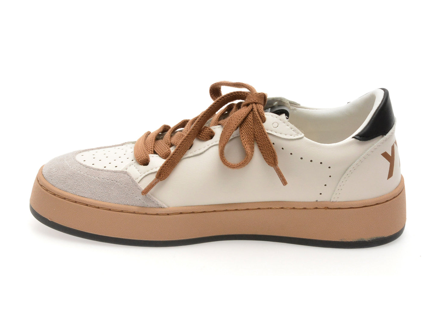Pantofi sport GRYXA albi, 67338, din piele ecologica