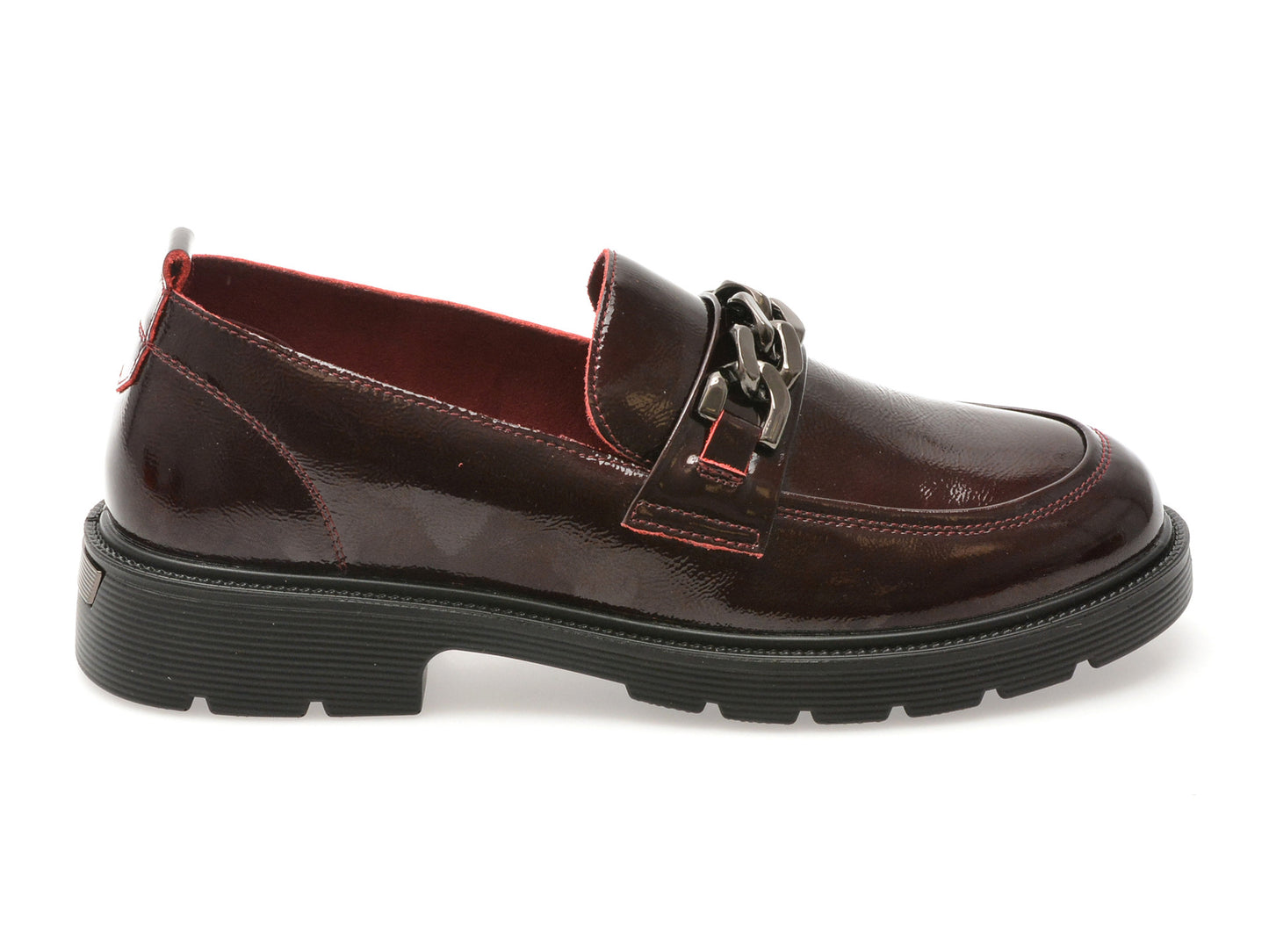 Mocasini GRYXA gri, 911, din piele naturala lacuita