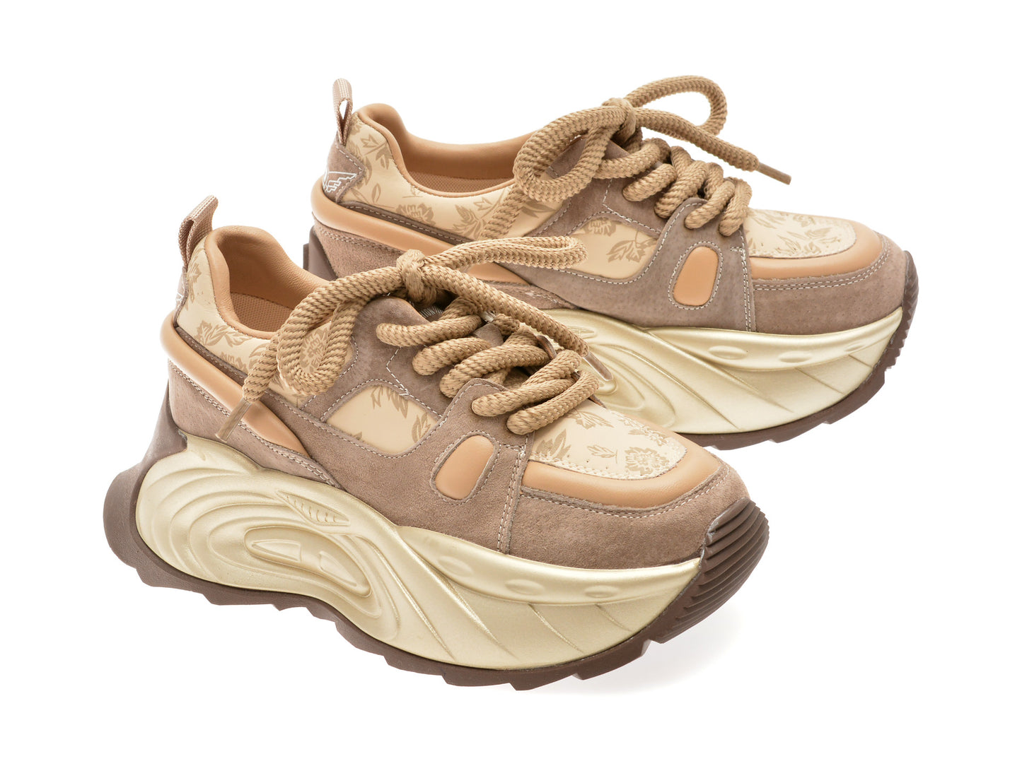 Pantofi sport GRYXA nude, 2388, din piele ecologica