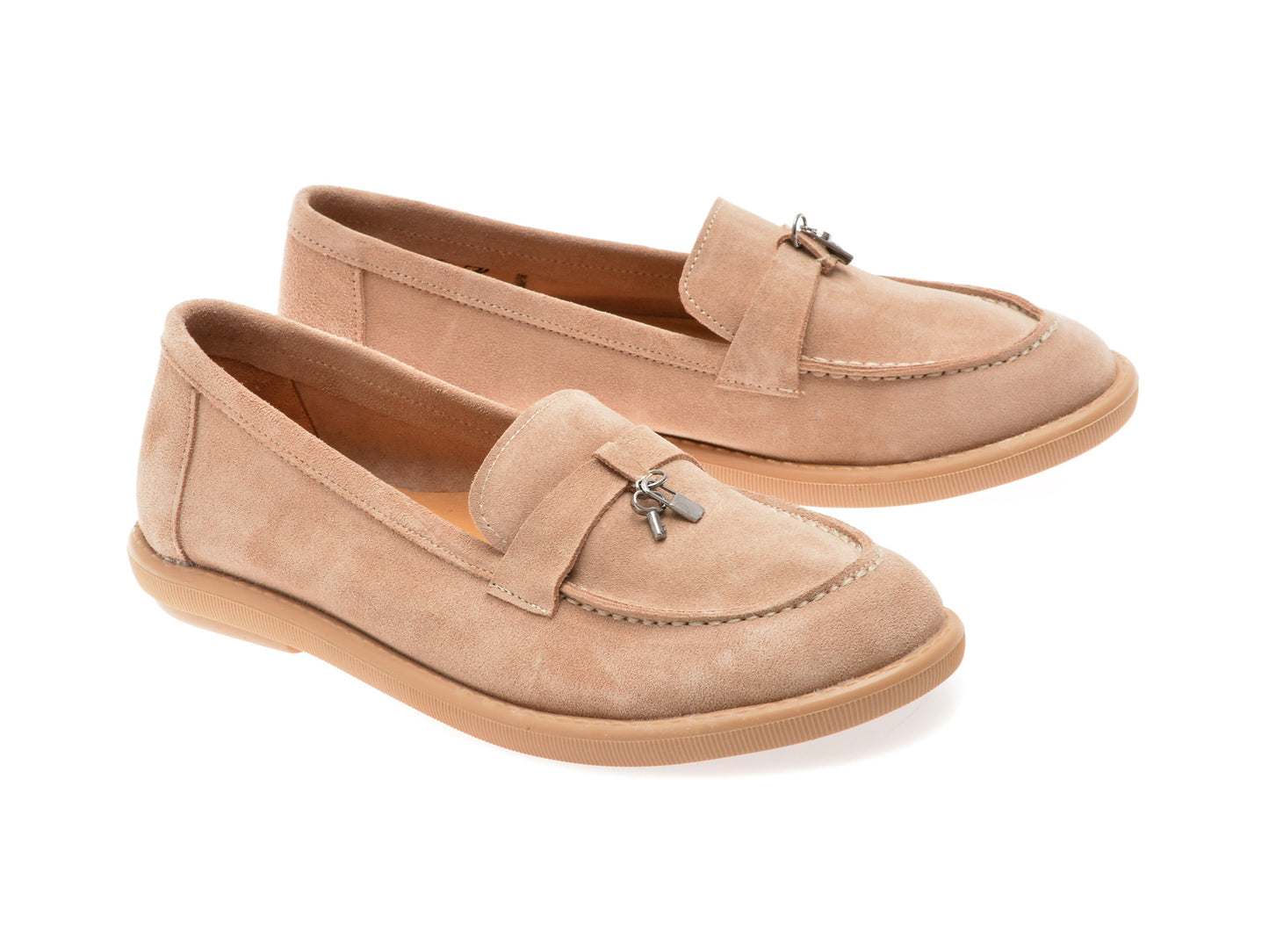 Mocasini GRYXA bej, 617871, din piele intoarsa