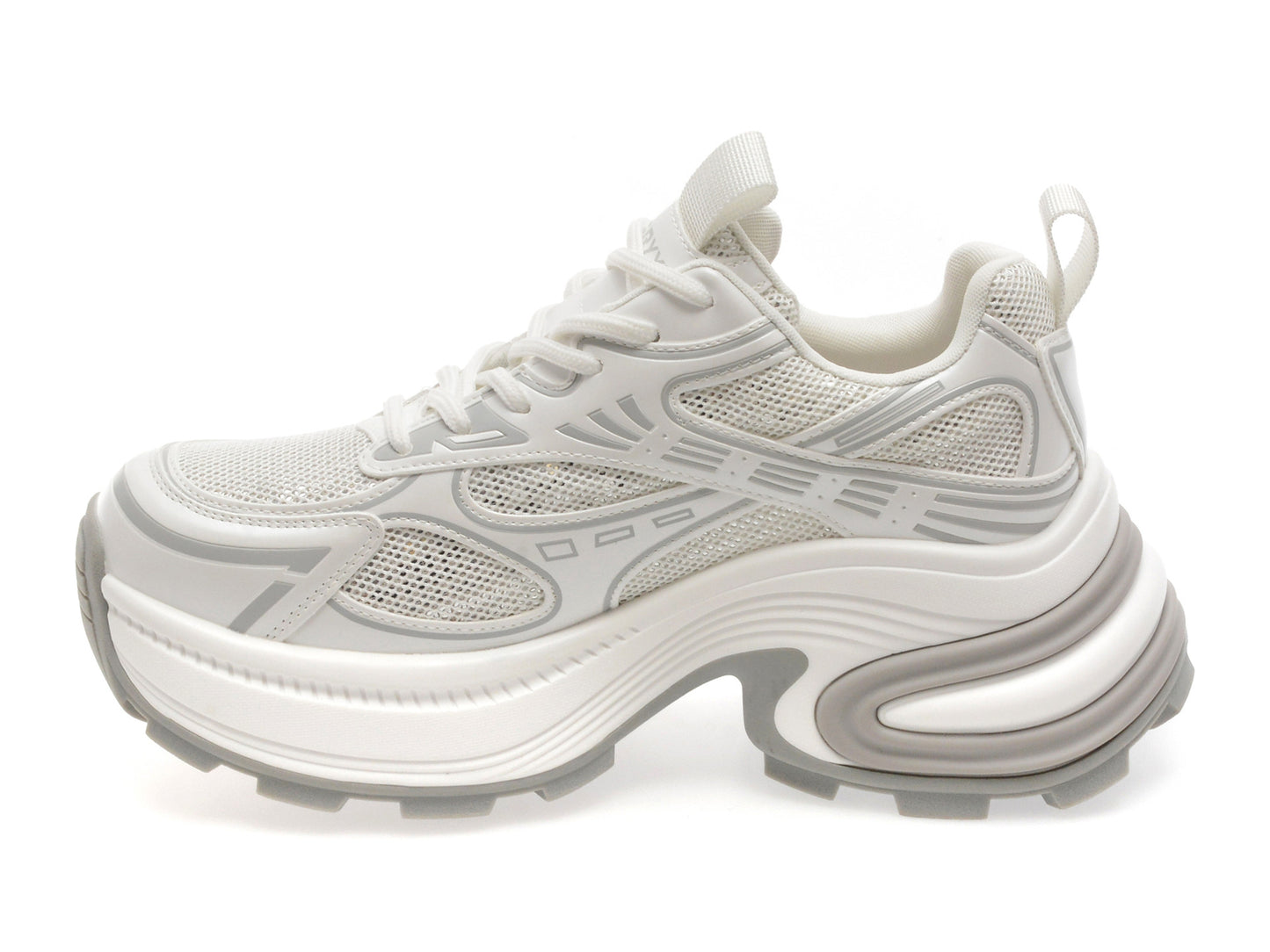 Pantofi sport GRYXA argintii, 1199, din material textil