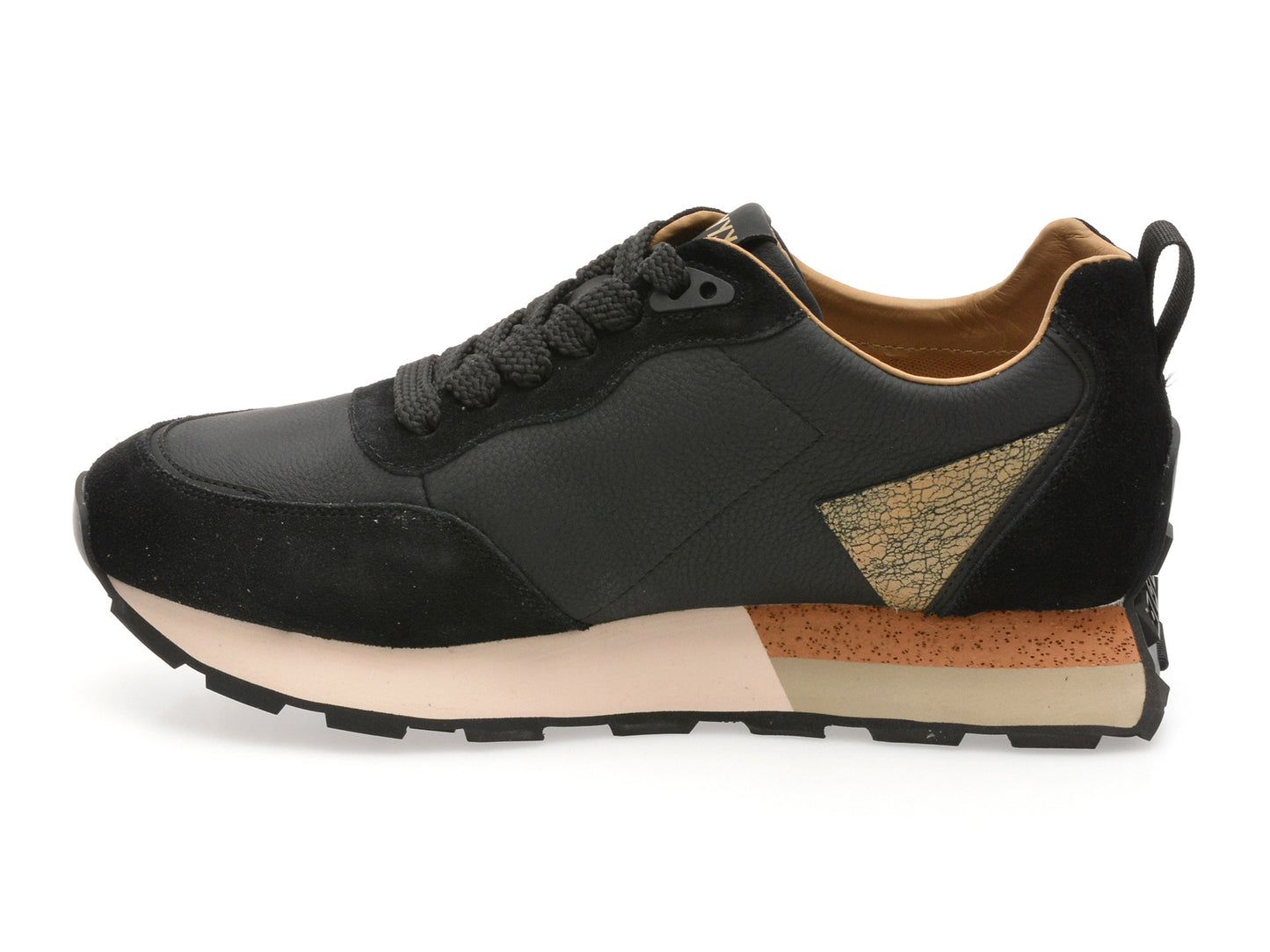 Pantofi sport GRYXA negri, 110169, din piele naturala