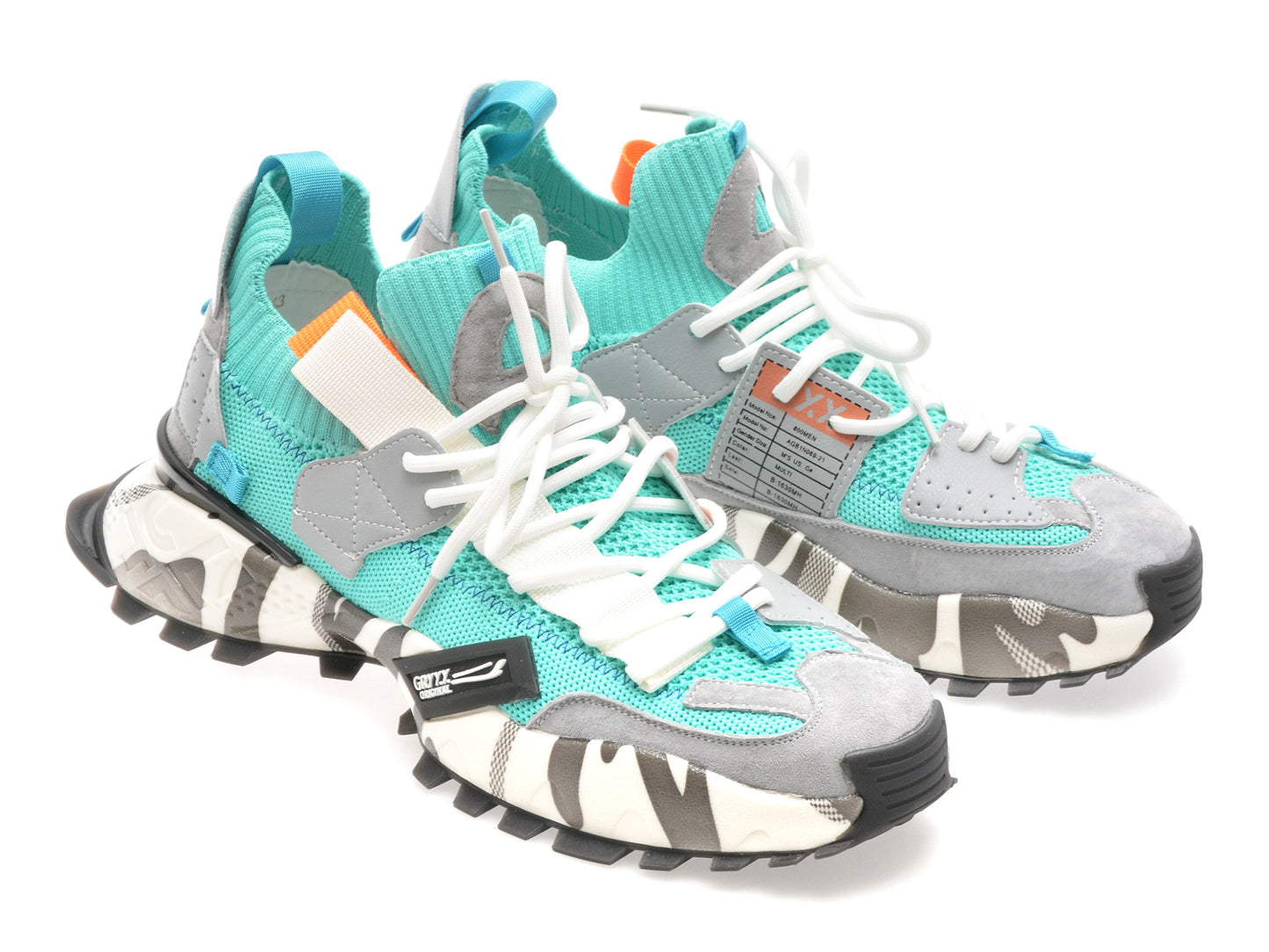 Pantofi sport GRYXA portocalii, 18159, din material textil
