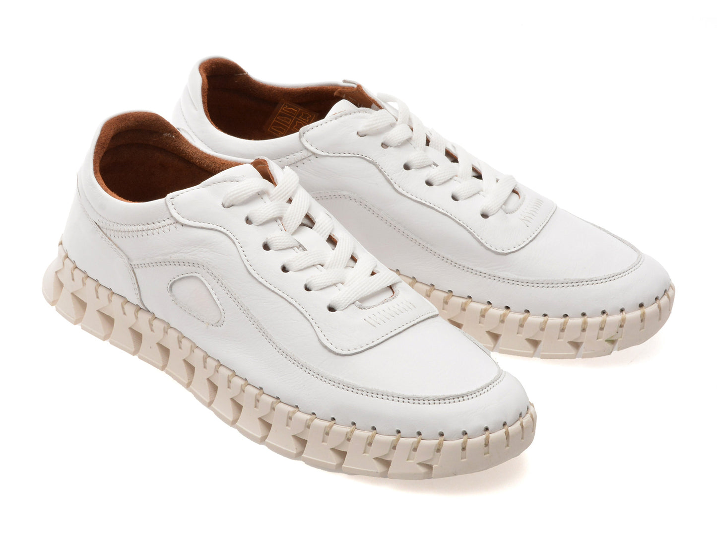 Pantofi sport GRYXA albi, 1391993, din piele naturala