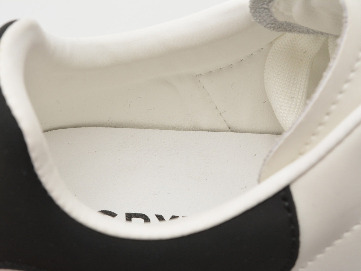 Pantofi sport GRYXA alb-negru, 3F612, din piele naturala