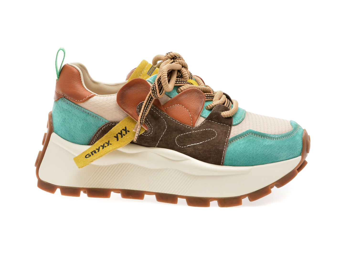 Pantofi sport GRYXA albi, 3526, din material textil