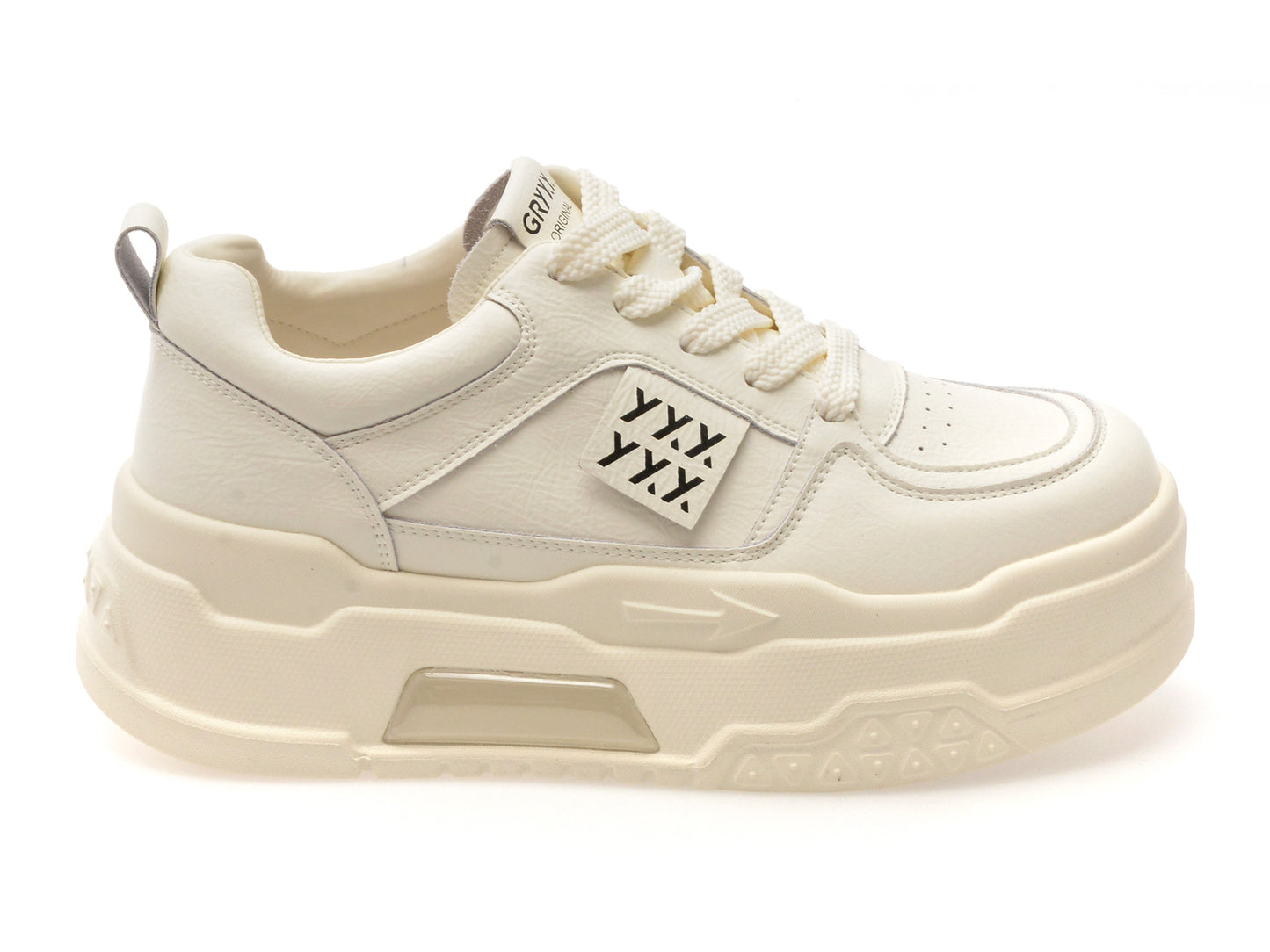 Pantofi sport GRYXA albi, 2315, din piele naturala