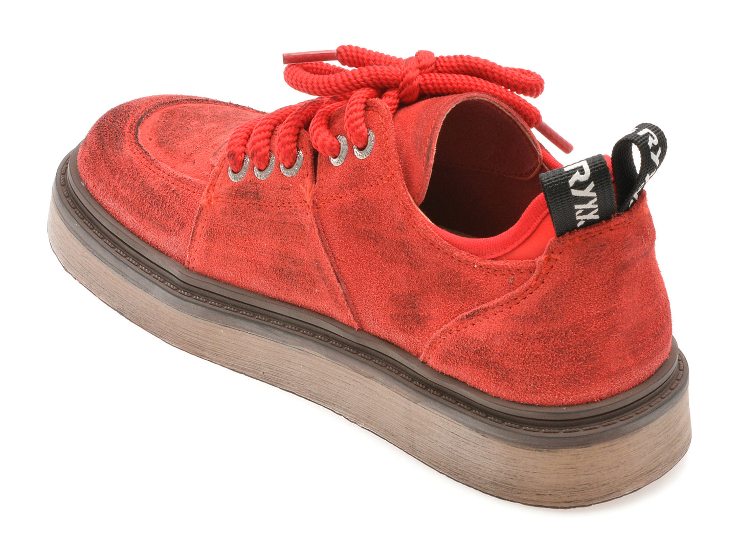 Pantofi sport GRYXA rosii, 10221, din piele intoarsa