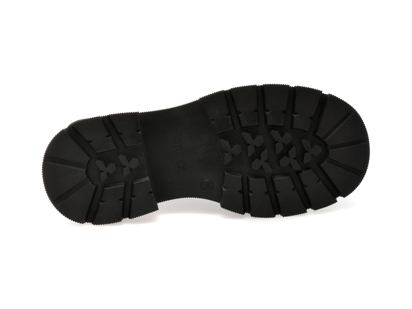Ghete GRYXA negre, KR381, din piele intoarsa