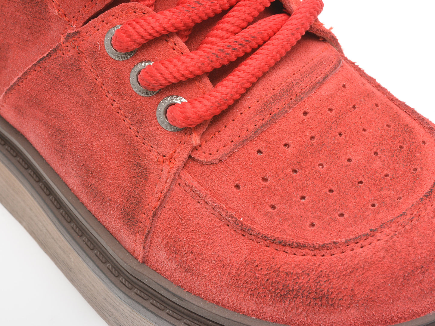 Pantofi sport GRYXA rosii, 10221, din piele intoarsa