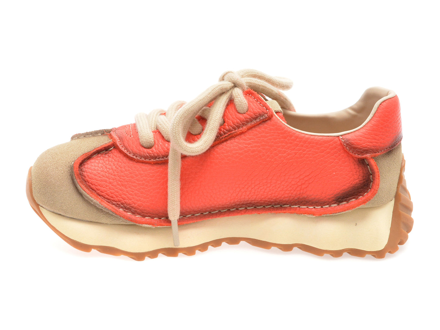 Pantofi sport GRYXA rosii, 2693, din piele naturala