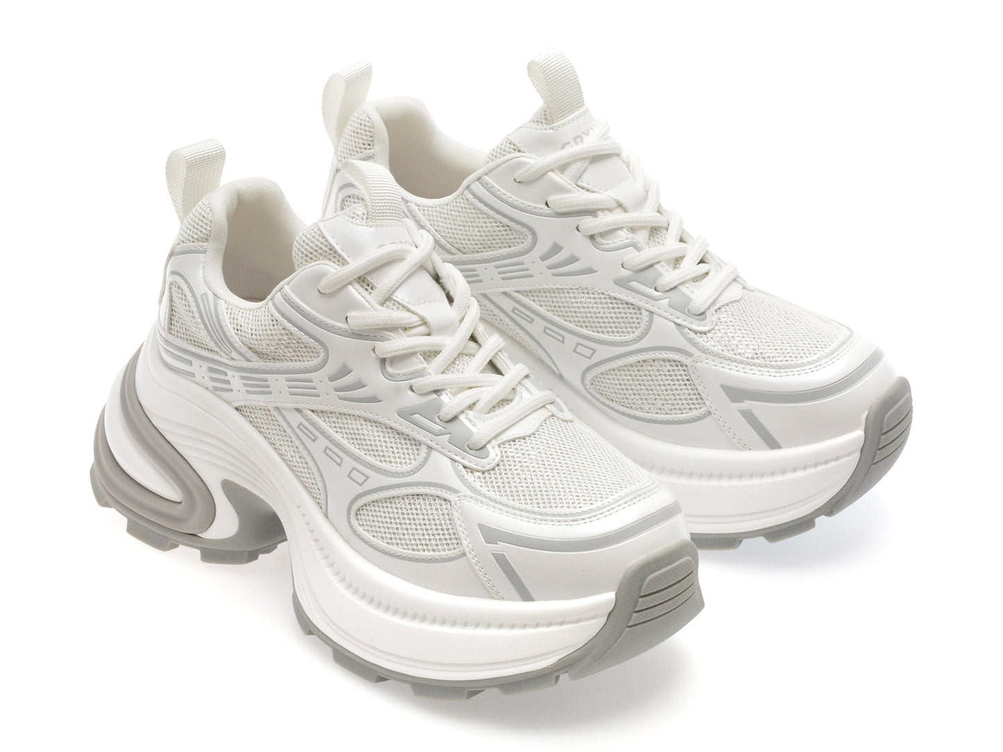 Pantofi sport GRYXA argintii, 1199, din material textil