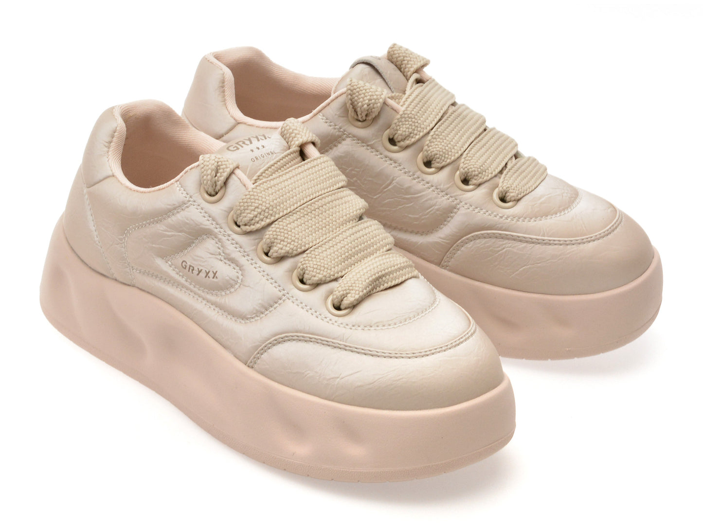 Pantofi sport GRYXA nude, 2297, din piele ecologica